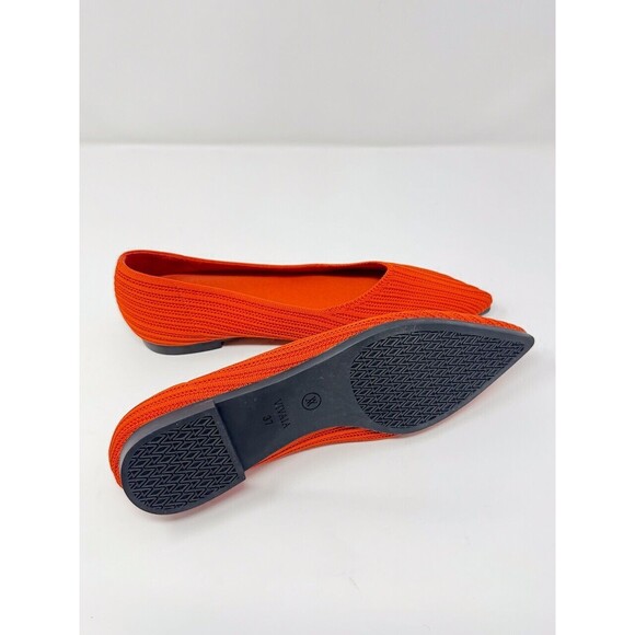 VIVAIA Womens Ballet Flat Red Aria Pointed Slip On Casual Sandals 37 US 6.5 - Picture 13 of 13